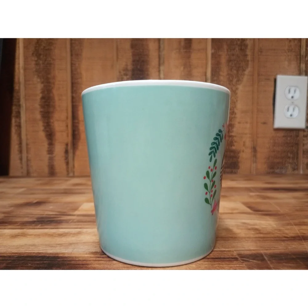 Starbucks 2019 Christmas Holiday Mermaid‎ Coffee Cup Mug Blue Dove Holly 18 FL
